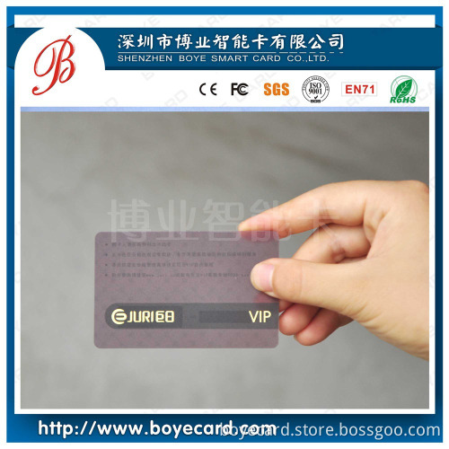 Transparent Card for VIP